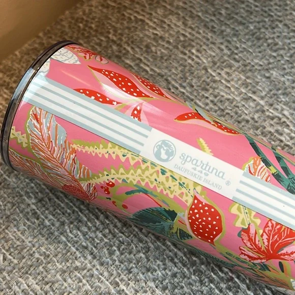 Spartina 449 Stainless Steel 22 ounce Tumbler Cup Travel Mug Queenie Pink - Picture 3 of 8